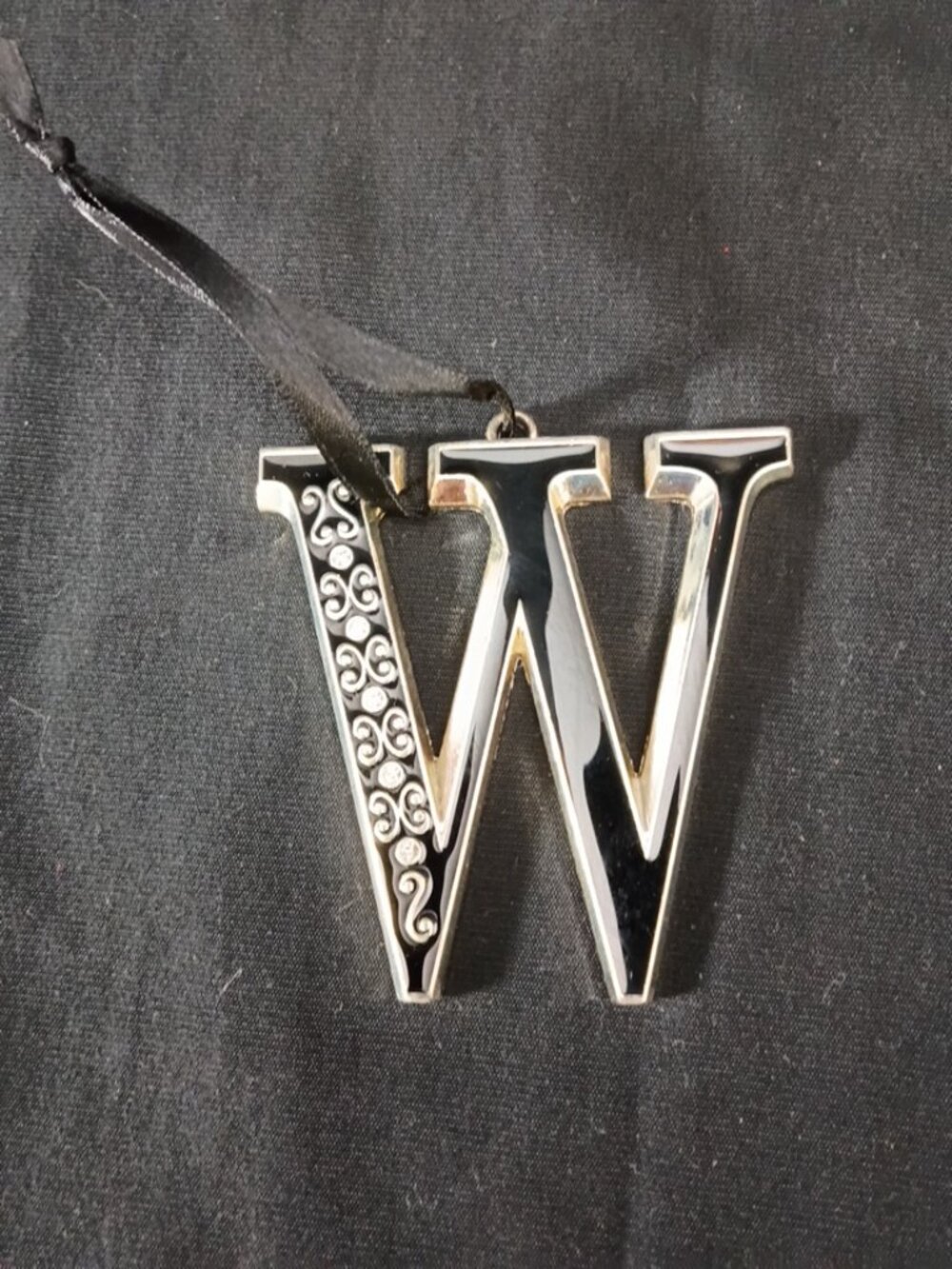 Rite Lite W Monogram Rhinestone Ornament